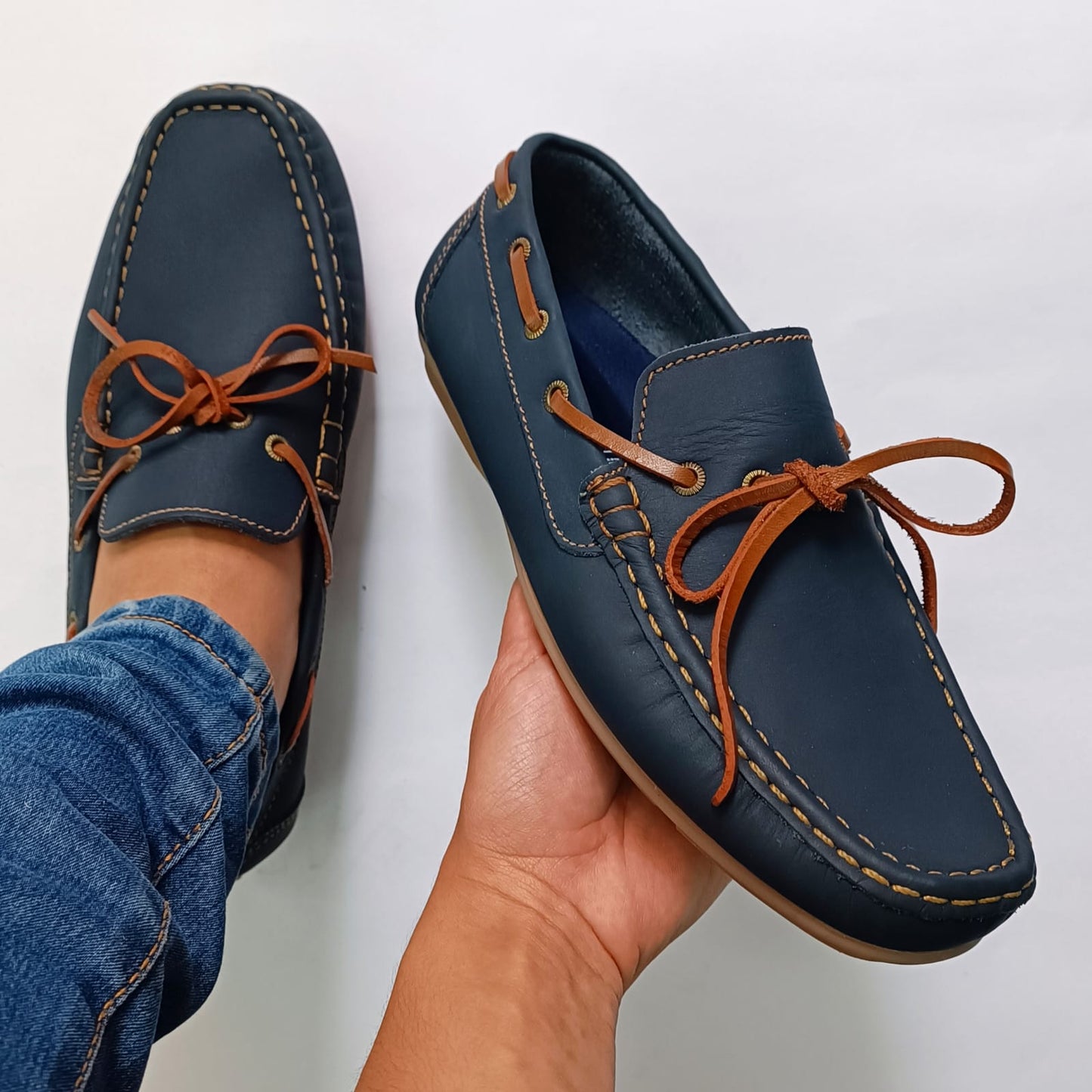 209 Azul h miel CUERO